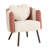  Petal Upholstered Tufted Accent Chair with Heart-shaped Cushion-114308437
