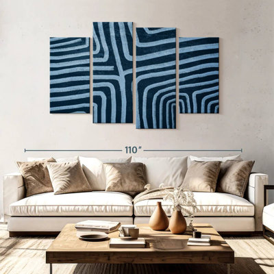 Avery Ethnic Navy Abstract