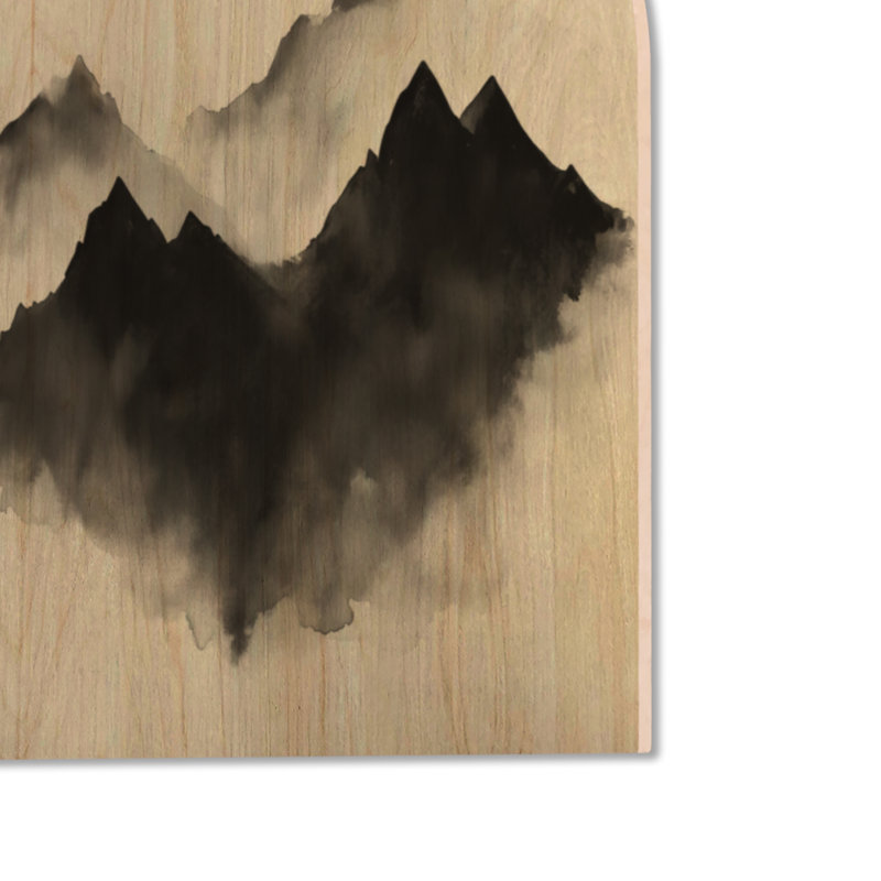 Olympe II - décoration murale montagne en bois, 40" H x 30" W, Arche