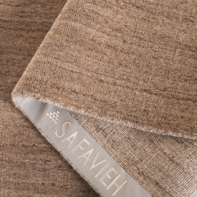 Tapis naturel en laine / coton tissé à la main Harin 876, Rectangle 6 pi x 9 pi