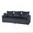 Huntoon Velvet 2-Seater Sectional Sofa with Pillows-112458480