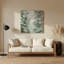 Abstrait floral vert 30, art mural en métal-620759345