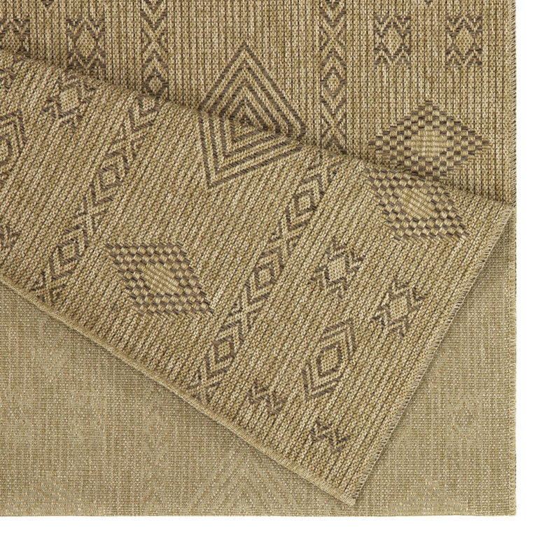 Jute/Mocha 5 Ft. 3 In. X 7 Ft. 3 In. Indoor/Outdoor Area Rug, Rectangle 5'3" x 7'3"