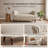 Linen Chesterfield Loveseat, 2-Seater Tufted Upholstered Bench Sofa with Rolled Arms & Nailhead Trim, Vintage Small Couch for Entryway Bedroom Living Room-581828268
