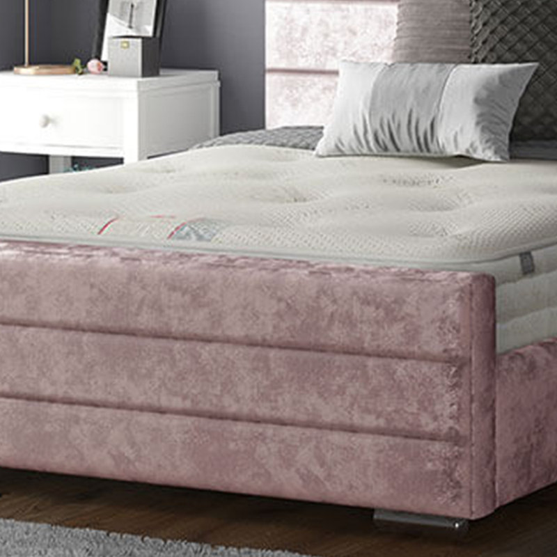 Desmarie Upholstered Bed, Single (3'), Pink