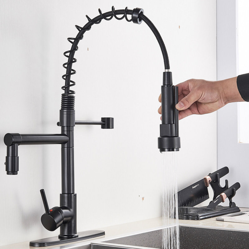 Senlesen Pull Down Kitchen Faucet, Black