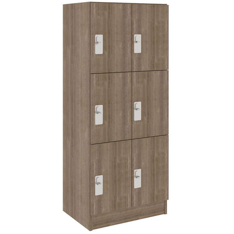 Armoire-penderie triple à neuf compartiments avec porte, 59" H x 36" W x 17" D, 9, Océan