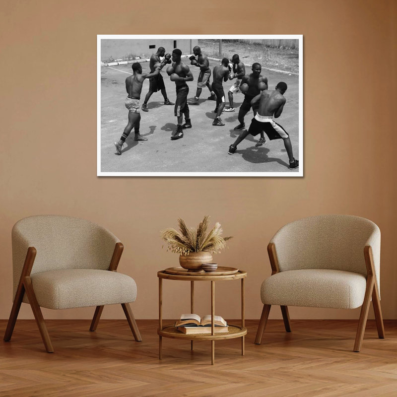 Good Black Art "clinch II" par Stephane Gaboué | Rectangulaire, reproduction d'art encadrée | Édition limitée | Cadre en bois massif