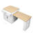 82.7 Inch Kitchen Island With Extendable Table For 2-6, White, Double Storage, 2 Drawers, Side Shelves, Timeless Design Dining White Wood Grain, Double Ac Outlets, 1 , Type-C, Drawers-344133659