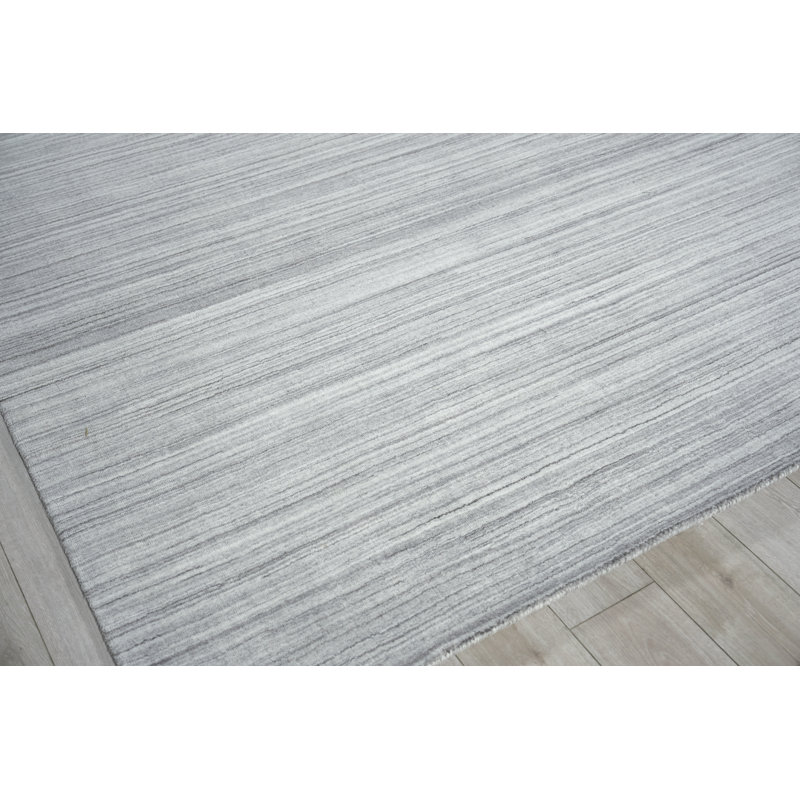 Serenity handloomed PET Beige/Brown Area Rug, Rectangle 9' x 12', Gray/Silver
