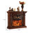 59.06"Retro Solid Wood Mahogany Simulated Flame Electric Fireplace-66543381