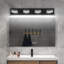 Applique murale à DEL noir mat à 4 lumières pour salle de bain, avec 5 couleurs de lumière sélectionnables (5CCT) et têtes rotatives à 350°-1432835400-1432835415