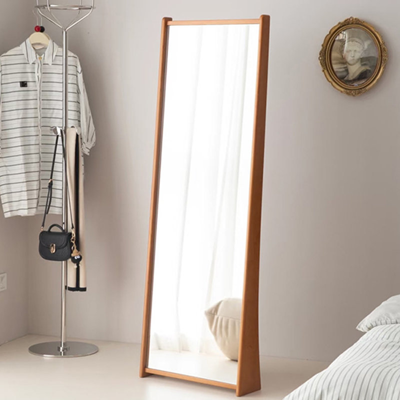 Miroirs pleine longueur rectangulaires en bois massif, Brown