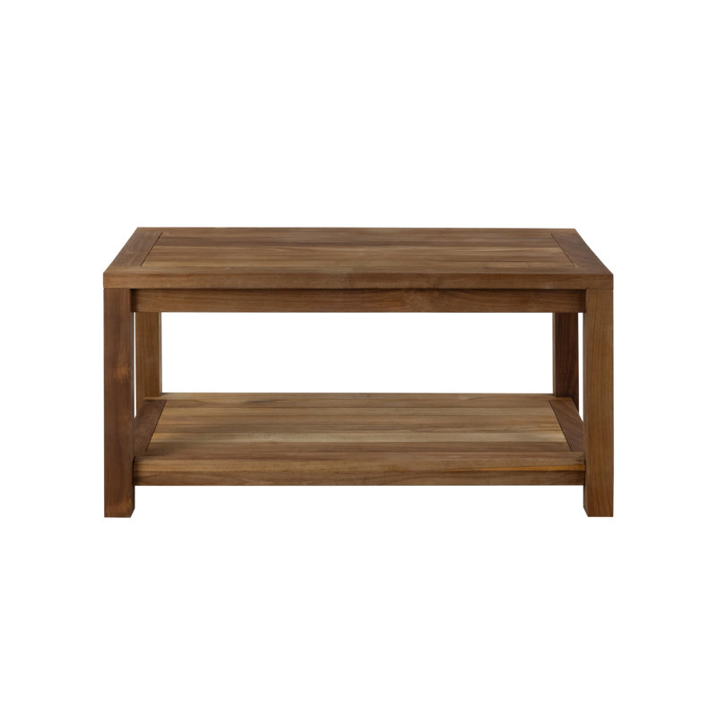 Outdoor Coffee Table , 18 " W 36 " D, Brown, 18" H x 36" W x 18" D