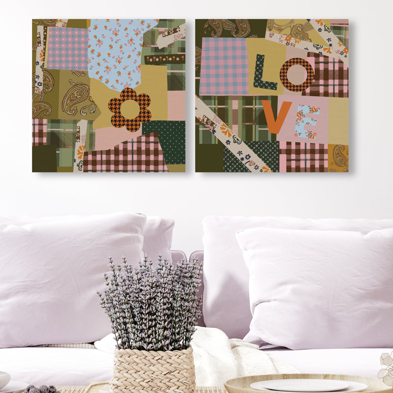 Retro Scarf Set Set by Oliver Gal, 80"H x 80"W, Gallery Wrapped