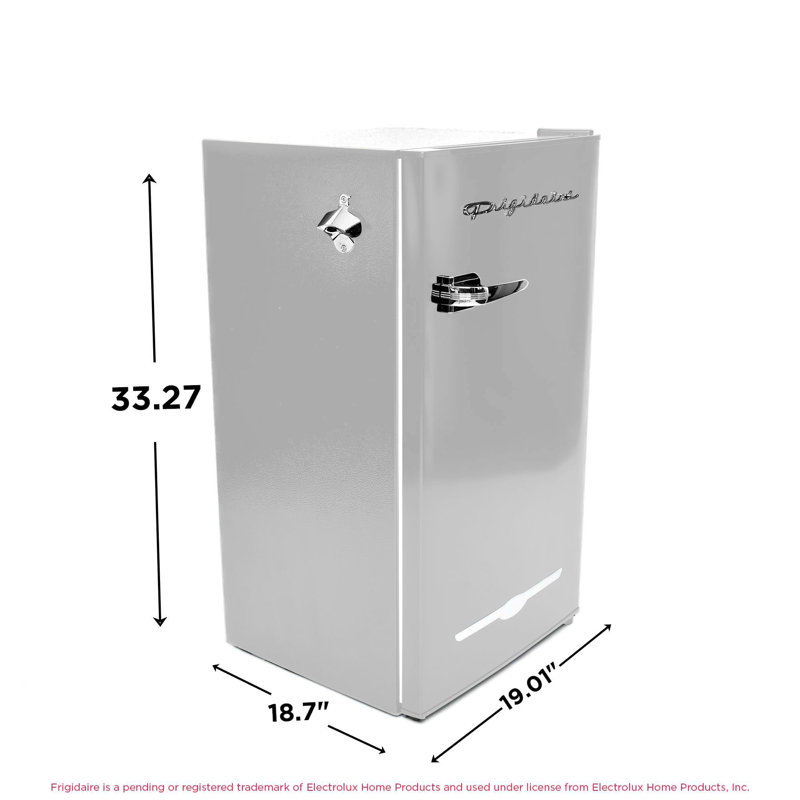 Frigidaire 3.2 Cu. Ft. Retro Compact Refrigerator with Chiller Compartment, Built-In Side Bottle Opener, Moon