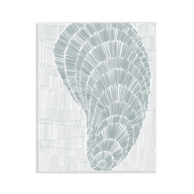 Sketched Oyster Shell Wall Plaque Art by Jetty Home, LLC
