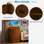 Support d'aquarium avec armoire de rangement, prises de courant et tablette réglable en hauteur