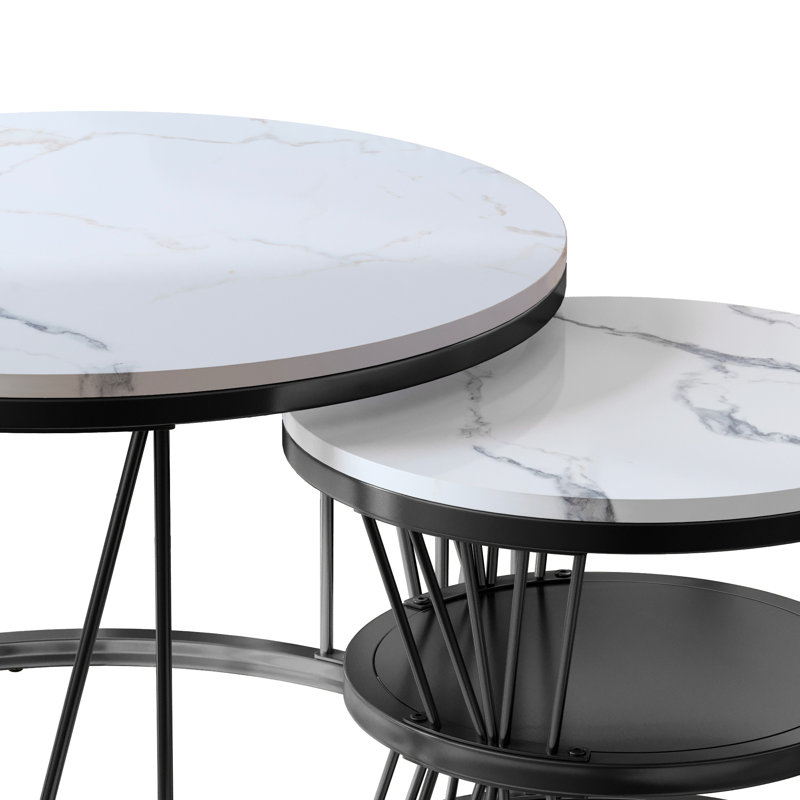 Coffee Table with Storage, Black