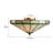 Alam Glass Flush Mount 15.7"