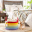 Grand panier à couvertures (20 po x 13 po), panier tissé pour le rangement, panier à linge pour bébé