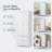 Freestanding Bathroom Linen Cabinet With Drawers, Adjustable Shelf, Metal Handles