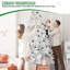 Arbre de Noël à charnière à mémoire de forme blanche à charnière de 8 pi, 1430 pointes, arbre artificiel à décor rapide pour les fêtes avec structure en fil métallique, illuminez votre décor à la maison-2028782579