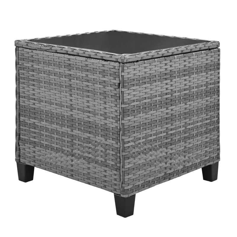 Outdoor Two-Person Combination With Coffee Table, Adjustable, Suitable For Courtyard, Swimming Pool, Balcony