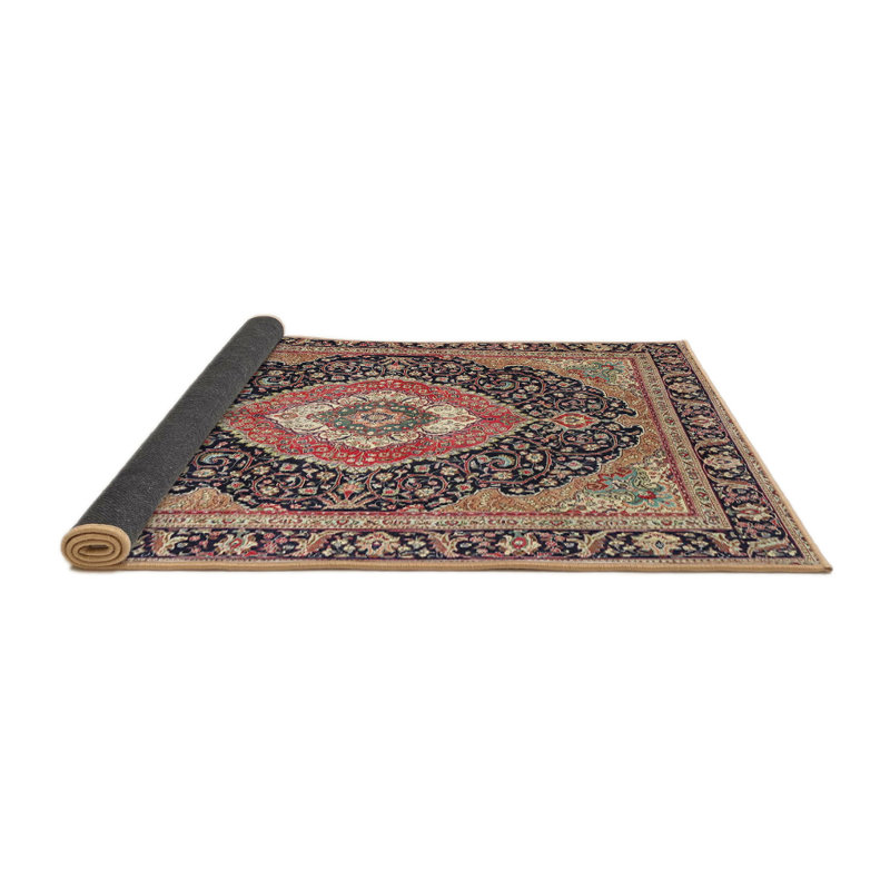 Tapis traditionnel noir / beige Glasmann, Rond 5 pi