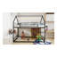 Lit superposé simple au-dessus de simple / métal robuste robuste / réduction du bruit / barrière de sécurité / aucun sommier tapissier requis,-673155642