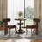 Modern Upholstered Dining Chairs with Solid Wood Legs-1550080871