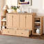 Lit escamotable peu encombrant avec tiroirs et tablettes spacieux - idéal pour les appartements / chambres d'amis / studios compacts-1401750344