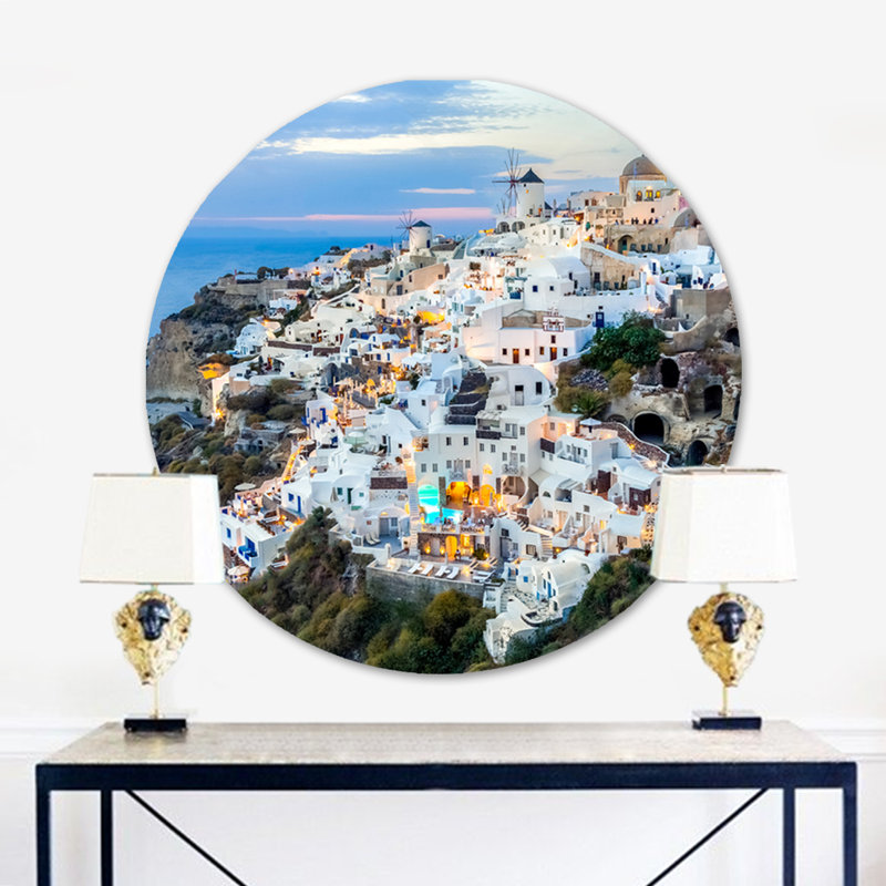 Santorini - Unframed Photograph, 24" H x 24" W x 1.5" D, Acrylic