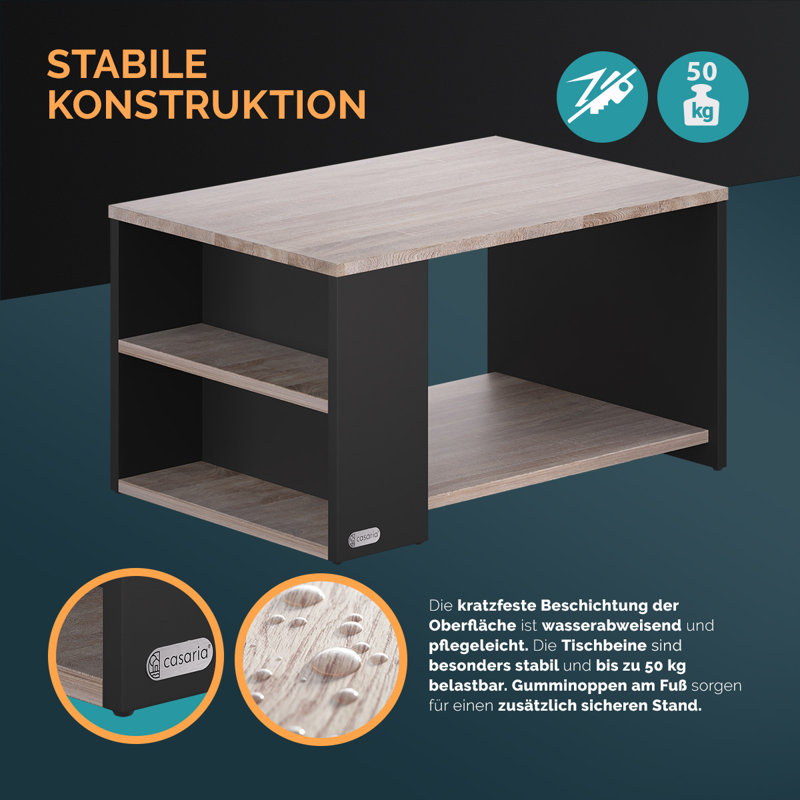 Santa Cruz Coffee Table with Storage, Brown, Grey/Brown/Blue