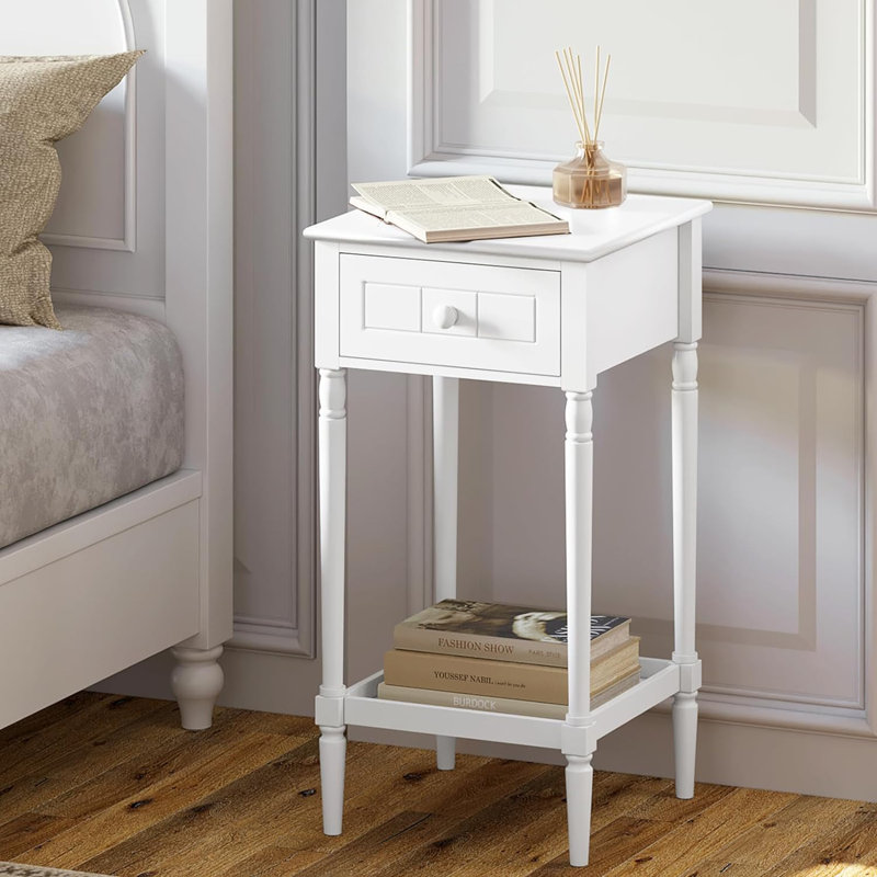 Angeliah 35cm W Manufactured Wood Bedside Table