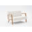 Stylish 2-Seat Sofa, Cream Color, 44.9 x 31.5 x 33.5 Inches | Durable Beech Wood Frame, 100% Polyester Chenille Fabric, Comfortable 12 cm 32 DNS Foam Seating | Perfect for Living Room, Elegant Design-56177420