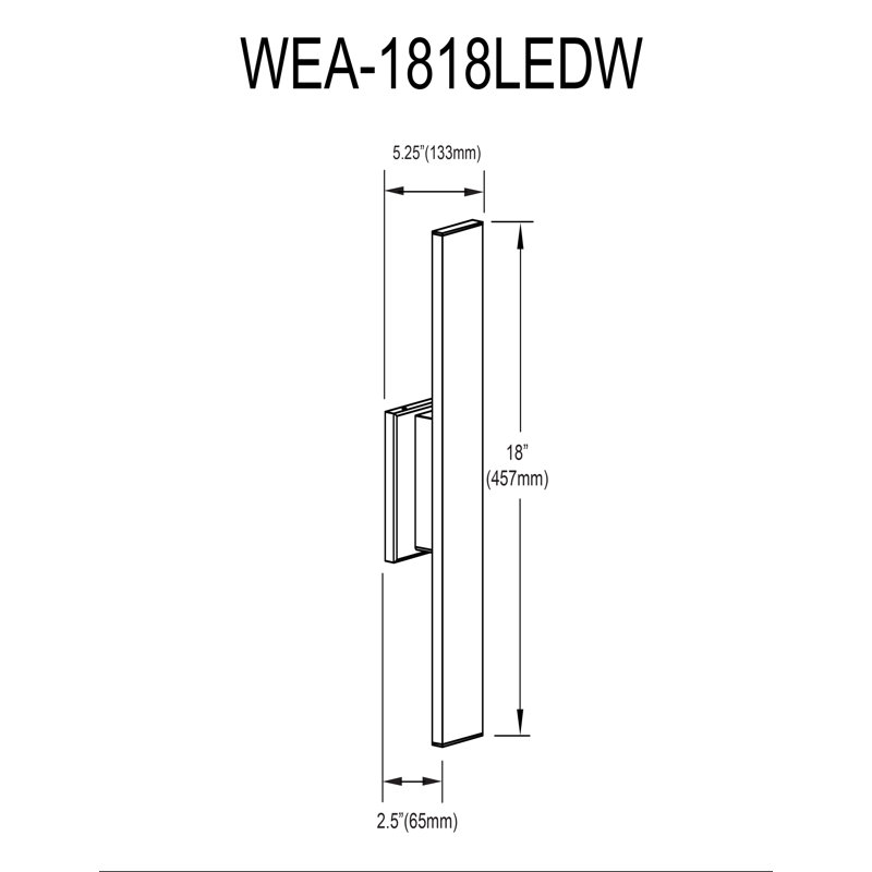 Wheatherly LED Outdoor Wall Sconce - 18" - Matte Black, 18"