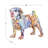 Polystone Graffiti Bulldog Decorative Multi Colored Sculpture