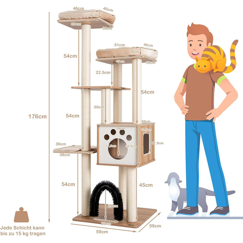 Valdosta 176cm H Cat Tree
