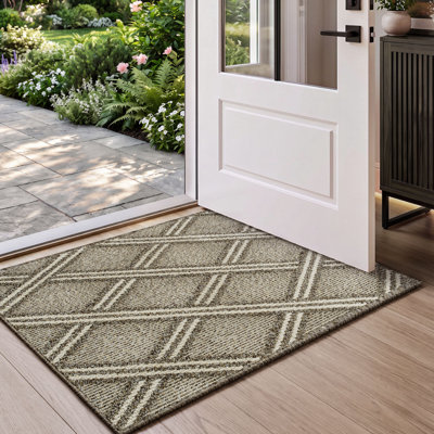 Paillasson intérieur antidérapant, tapis de porte avant absorbant et anti-saleté, tapis de sol à profil bas lavable