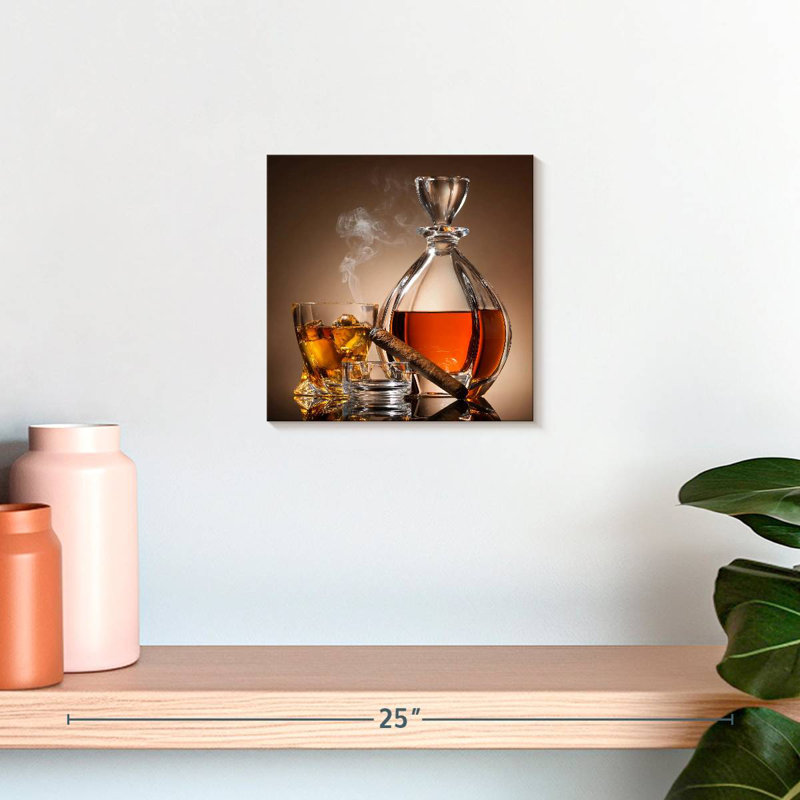 Yarlin Whiskey Decanter And Smoke, 10" H x 10" W