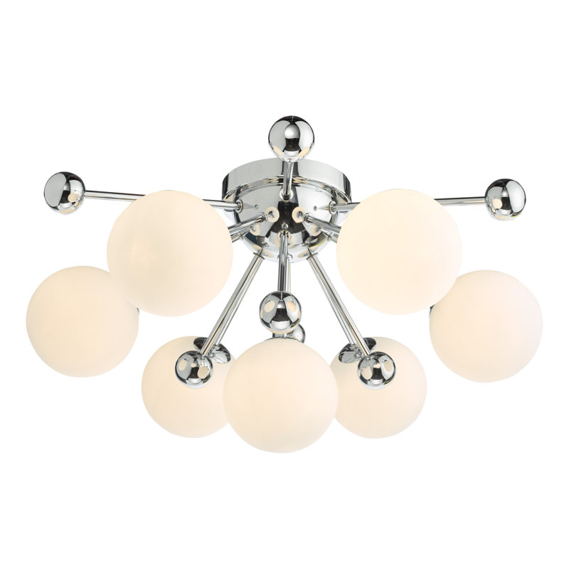 Ambriella Glass Flush Mount, Chrome