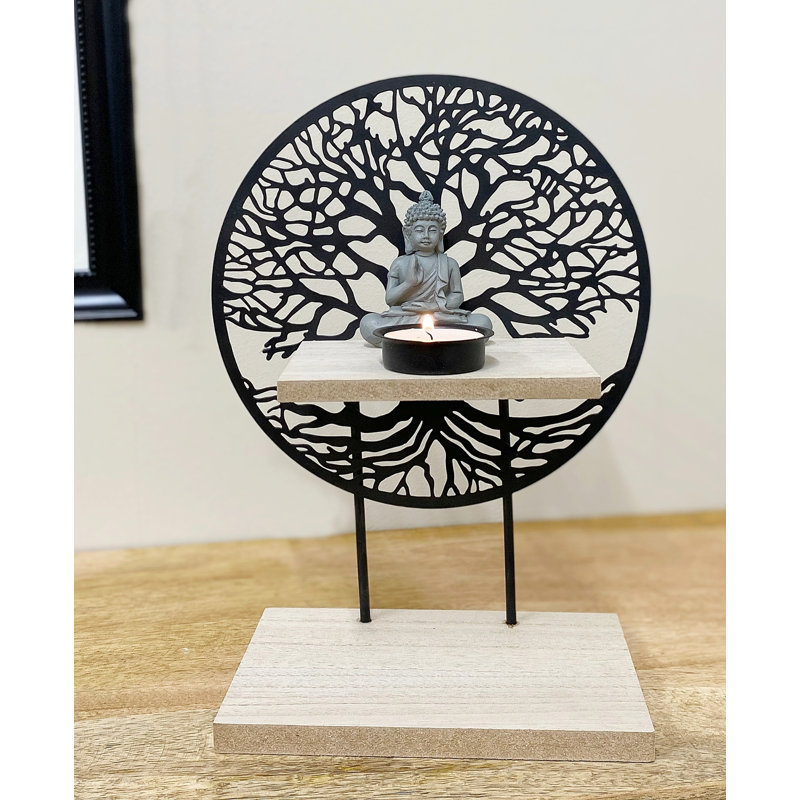 Wood Tabletop Tealight Holder