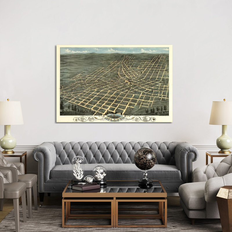 Atlanta Map 1871 - Wrapped Canvas Print, 152.5 cm H x 101.5 cm W