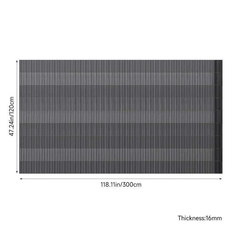 Polyvinyl Chloride (PVC) Fence Panels Included, 120cm H x 300cm W x 1.6cm D