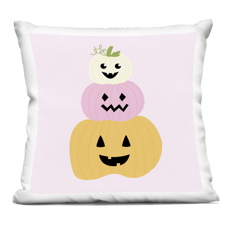 Coussin Festive, Rose / Orange, Carré 18 po