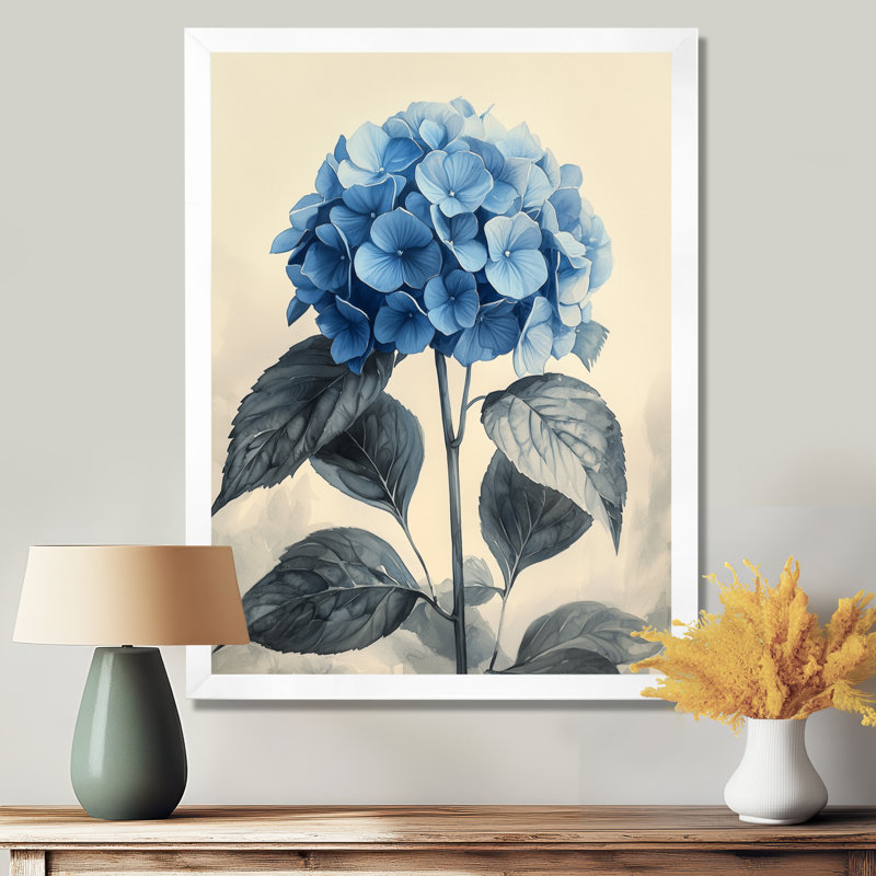 Rowe - Floral Wall Art Prints, Reproduction encadrée d'une seule photo, H 20 po x l 12 po, Blanc