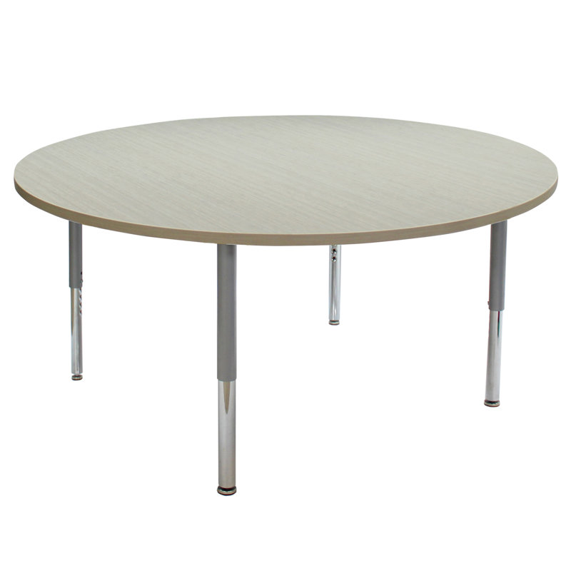 Table d'activité avec pieds réglables La Madera, H 31,5 po x L 60 po x l 60 po, Sable asiatique / argent, Super