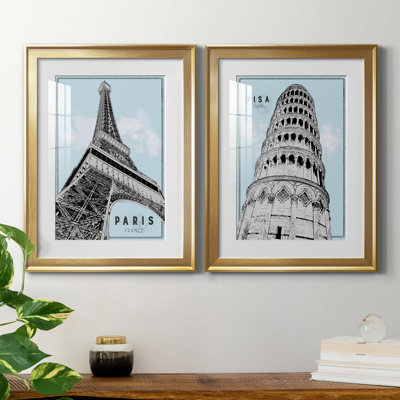 Mid Modern Paris - Ensemble de 2 reproductions d'art