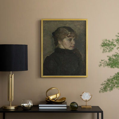 «Vintage Portrait Print CXLVII», reproduction encadrée - bois massif